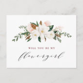 carte de demoiselle d'honneur magnolia bordeaux (Devant)