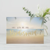 Carte de demoiselle d'honneur Palms Sunset Beach (Debout devant)