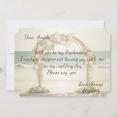 Carte de demoiselle d'honneur Roses de l'arbor de (Dos)