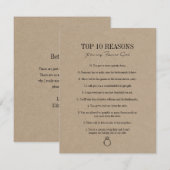 Carte de demoiselle d'honneur Rustic Kraft (Devant / Derrière)