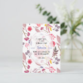 Carte de demoiselle d'honneur Think Dusty Pinks (Debout devant)