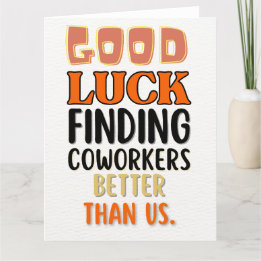 Carte de départ amusante pour les femmes hommes, l