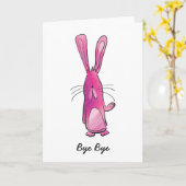 Carte de départ de lapin (Fleur jaune)