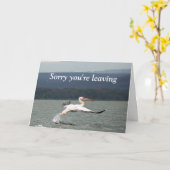 Carte de départ d'oiseau volant (Fleur jaune)