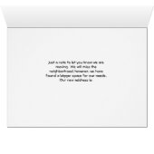 Carte de déplacement, Papillon rouge (Intérieur Horizontal (Bas))