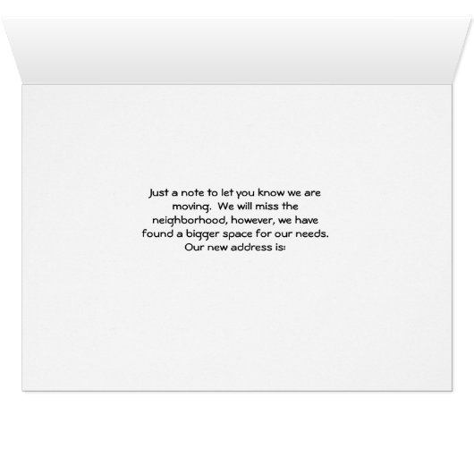 Carte de déplacement, Papillon rouge (Intérieur Horizontal (Bas))