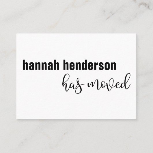 Carte de déplacement pour une personne simple, noi (Devant)