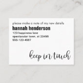 Carte de déplacement pour une personne simple, noi (Dos)