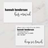 Carte de déplacement pour une personne simple, noi (Devant / Derrière)