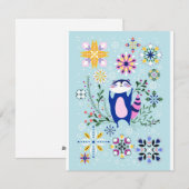 Carte de design amusante pour les vacances avec ra (Devant / Derrière)