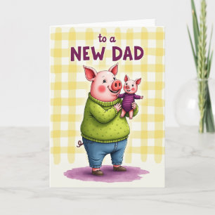 Carte de design artistique pour un nouveau papa