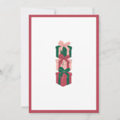 Carte de design boîte cadeau de vacances rouge et (Devant)