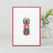 Carte de design boîte cadeau de vacances rouge et (Debout devant)