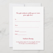 Carte de design boîte cadeau de vacances rouge et (Dos)