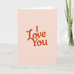 Carte de design classique « Je t'aime »
