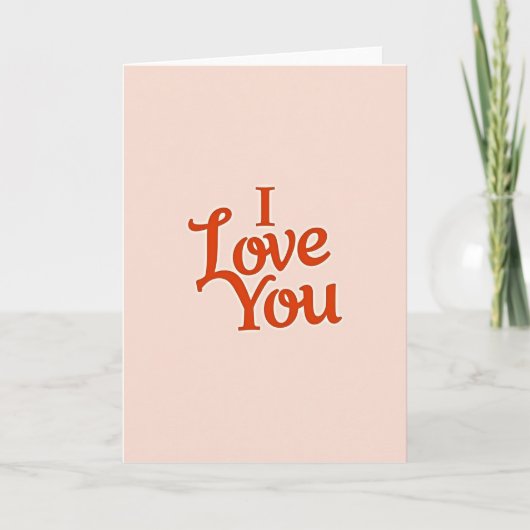 Carte de design classique « Je t'aime » (Devant)