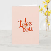 Carte de design classique « Je t'aime » (Fleur jaune)
