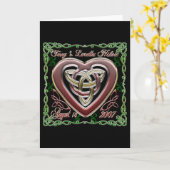 Carte de design cœur celtique (Fleur jaune)