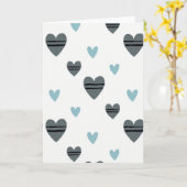 Carte de design cœurs minimaliste (Fleur jaune)