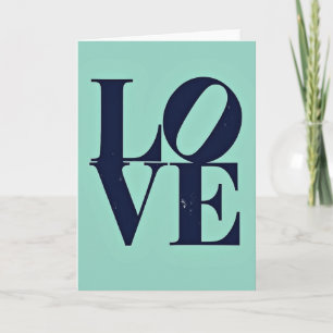 Carte de design d'amour minimaliste
