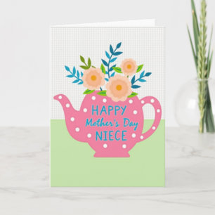 Carte de design de théière pour la fête des mères