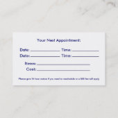 Carte de design Dental Art Blue Buble (Dos)