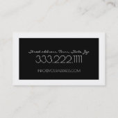 Carte de design en noir et blanc (Dos)