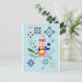 Carte de design festive raton laveur (Debout devant)