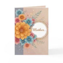 Carte de design floral avec poème pour la fête des