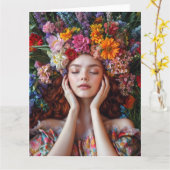 Carte de design gothique victorien de printemps 20 (Fleur jaune)