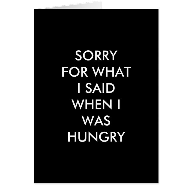 CARTE DE DÉSOLÉ (Devant)