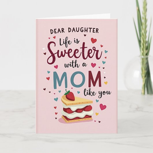 Carte de dessert pour la plus douce des mamans (Devant)