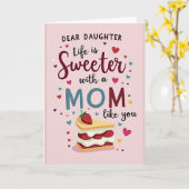Carte de dessert pour la plus douce des mamans (Fleur jaune)