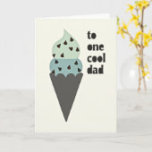 Carte de dessert pour le papa le plus cool (Fleur jaune)