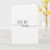 Carte de dessin au trait simple pour maman (Fleur jaune)