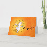 Carte de dessin Bull Terrier "Félicitations"