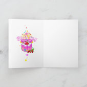 Carte de dessin Bull Terrier "Joyeux anniversaire" (Intérieur)