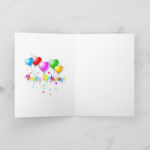 Carte de dessin Bull Terrier "Joyeux anniversaire" (Intérieur)