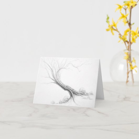 Carte de dessin d'arbre - 19_04_04 (Fleur jaune)