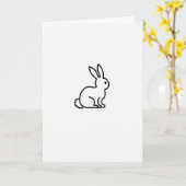 Carte de dessin de contour de lapin (Fleur jaune)