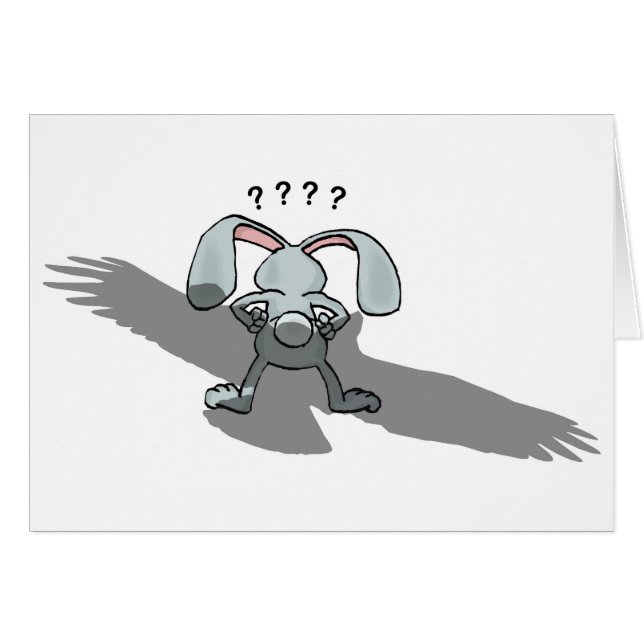 ? ? Carte de dessin de lapin (Devant horizontal)