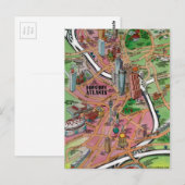 Carte de dessin du centre-ville d'Atlanta en Géorg (Devant / Derrière)