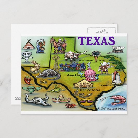 Carte de dessin du TEXAS (Devant / Derrière)