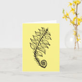 Carte de dessin et de poème de petite régénération (Fleur jaune)