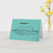 Carte de dessin et poème Horizon Large (Fleur jaune)