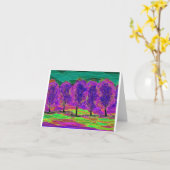 carte de dessin informatique Arbres Violets (Fleur jaune)
