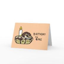 Carte de dessin Joyeux Snake Cute Ball Python d'an
