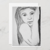 Carte de dessin "Lost in Her Eyes" (Devant / Derrière)