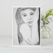 Carte de dessin "Lost in Her Eyes" (Debout devant)