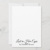 Carte de dessin "Lost in Her Eyes" (Dos)